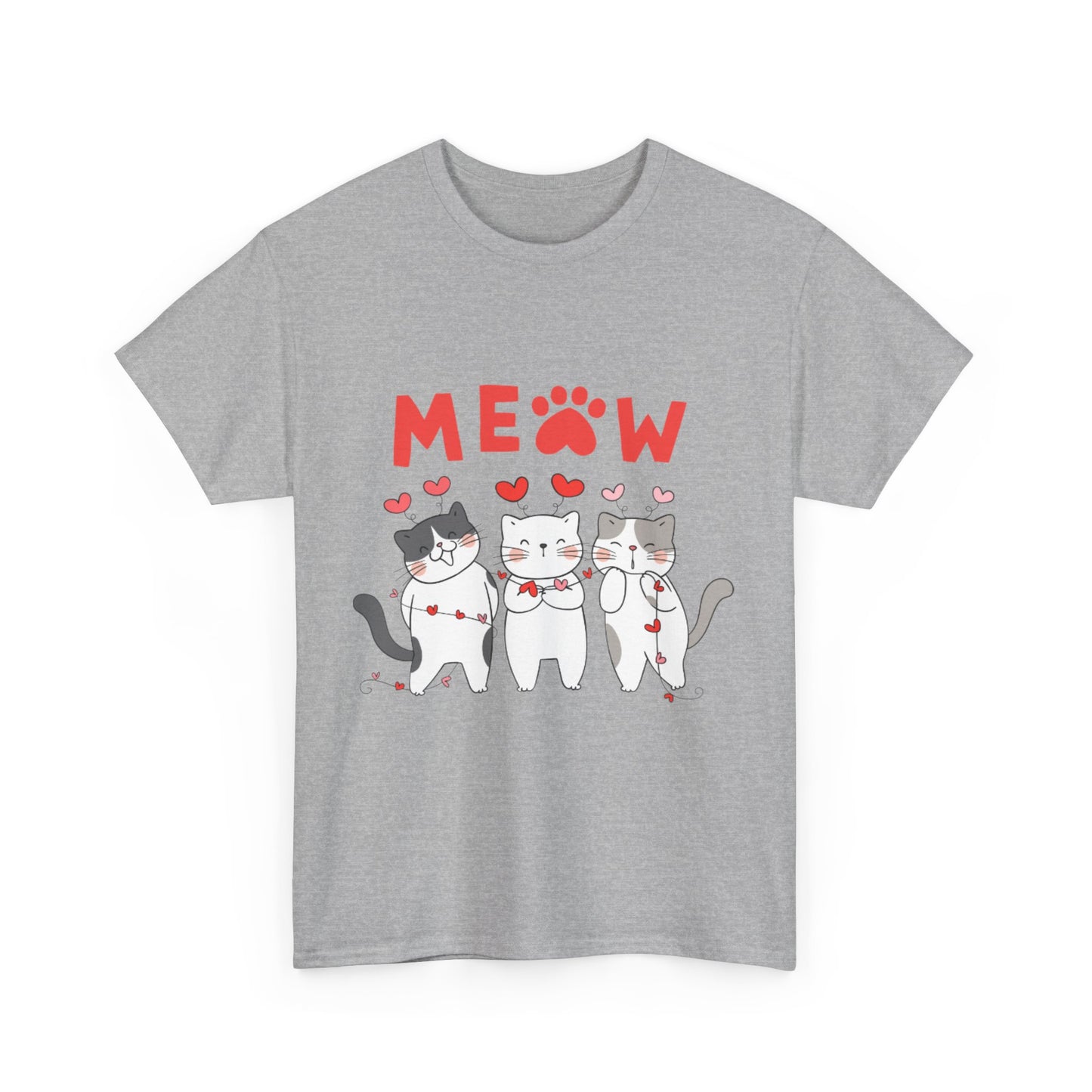 Cute Cat Lovers Tee, Meow Cat Shirt for Animal Lovers, Pet Adoption Awareness, Gift for Cat Moms, Cute Kitty Apparel