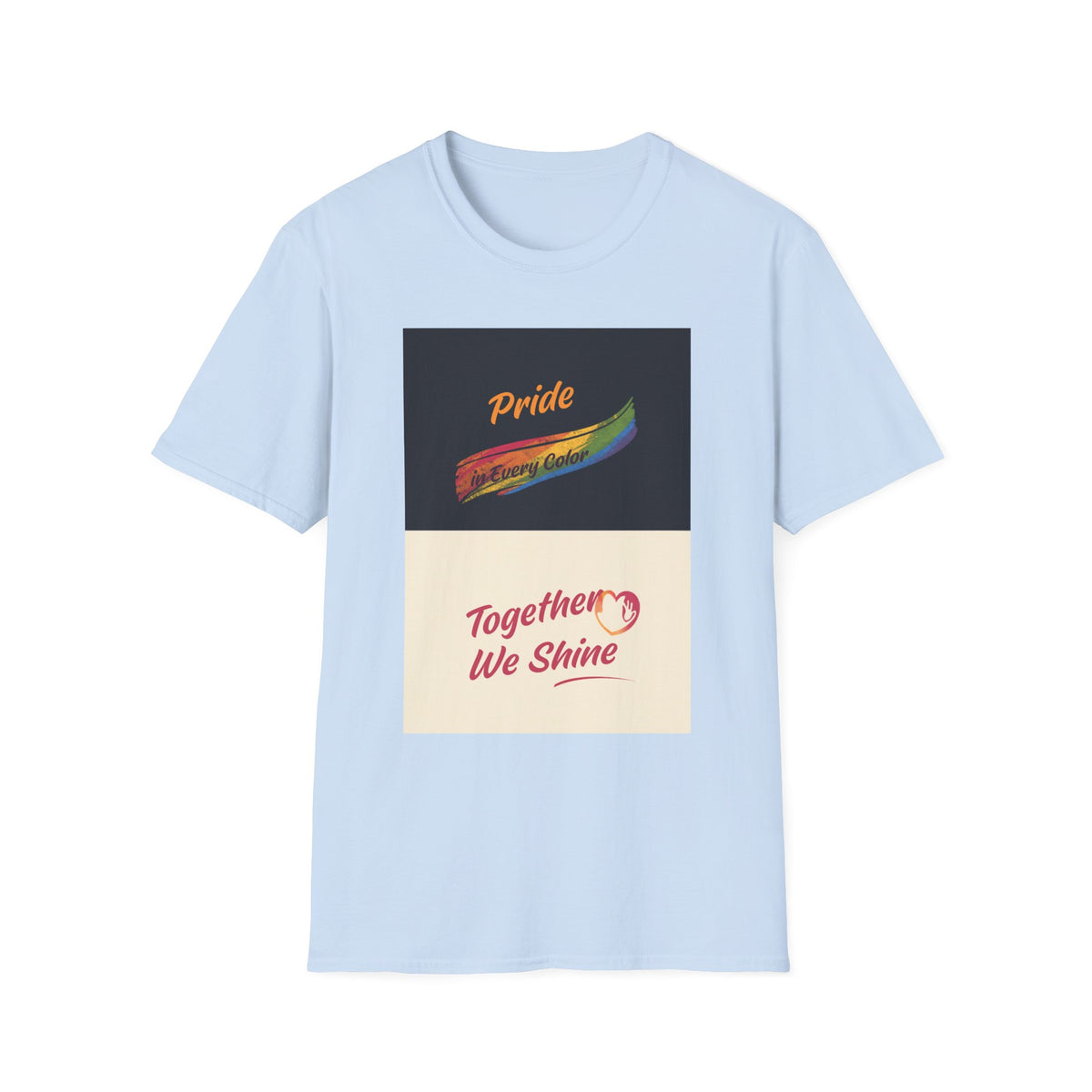 Pride Rainbow Brushstroke Together We Shine T-Shirt | LGBTQ+ Pride Tee
