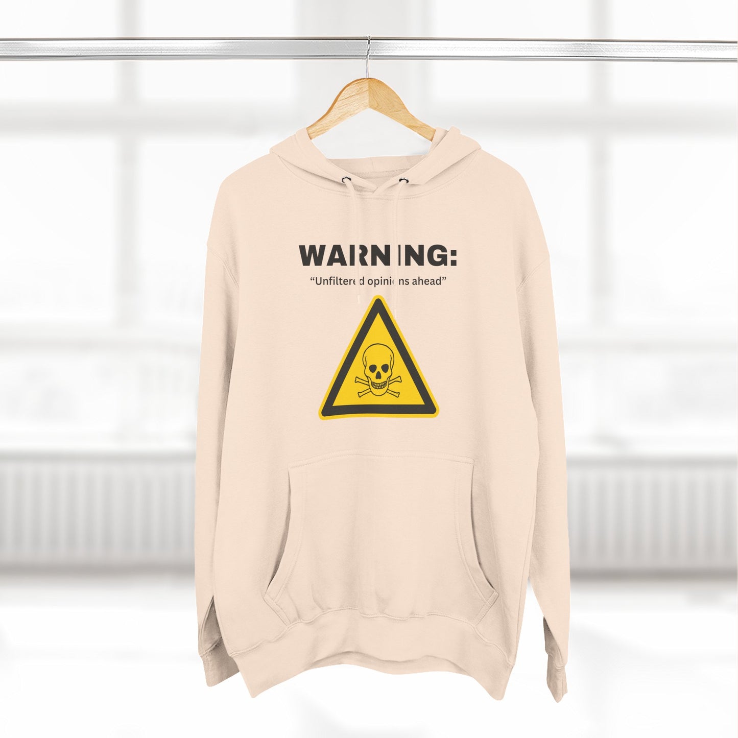 Warning Toxic Chemical Skull Triangle Hoodie | Hazard Symbol Graphic