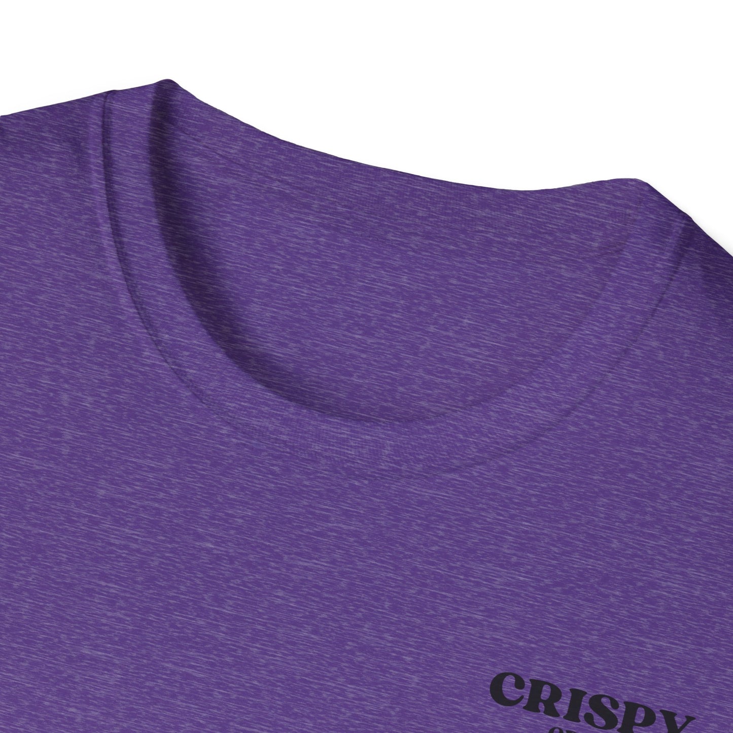 Crispy Crew Unisex Softstyle T-Shirt, Funny Emoji Tee, Casual Summer Shirt, Gift for Friends, Relaxed Fit Clothing