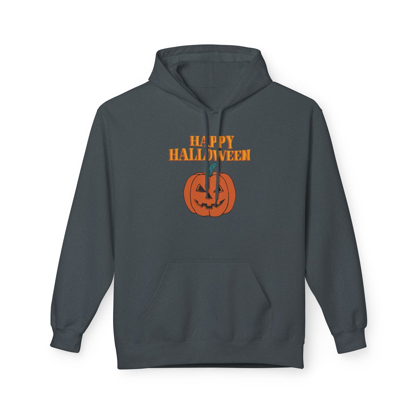 Halloween Pumpkin Hoodie, Unisex Fleece Pullover for Fall, Spooky Season Sweatshirt, October Celebration Gear, Trick or Treat Apparel