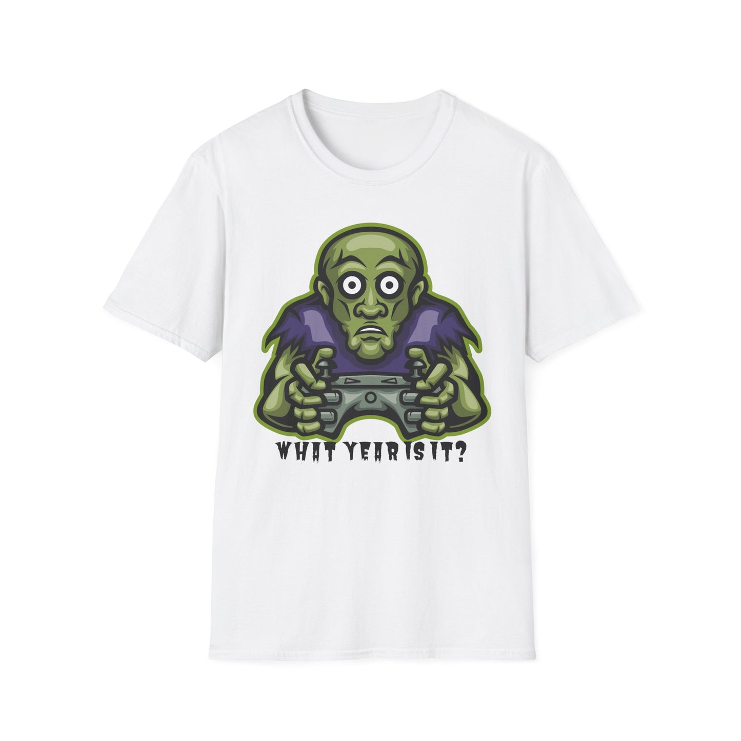 Retro Gamer T-Shirt, Fun Gaming Tee, Unisex Softstyle Shirt, What Year Is It? Gift for Gamers, Cool Casual Wear