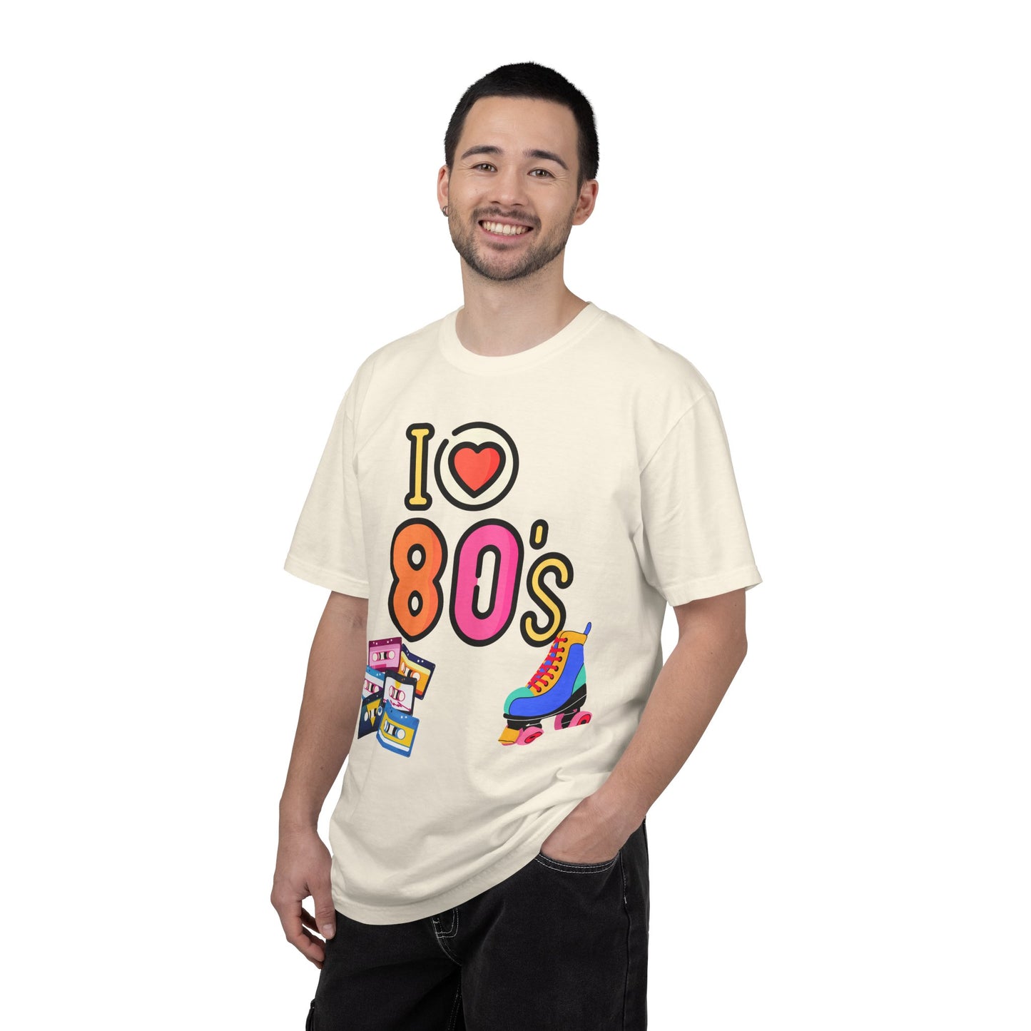 I  80s cassette & roller skate T-Shirt | Retro 1980s Design