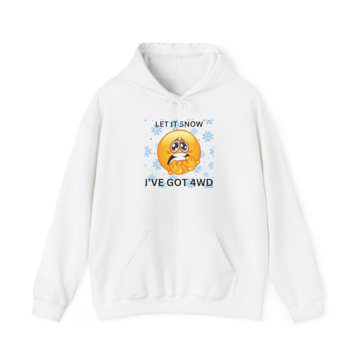 Let It Snow I've Got 4WD Hoodie — Funny Winter 4x4 Off-Road Emoticon Sweatshirt