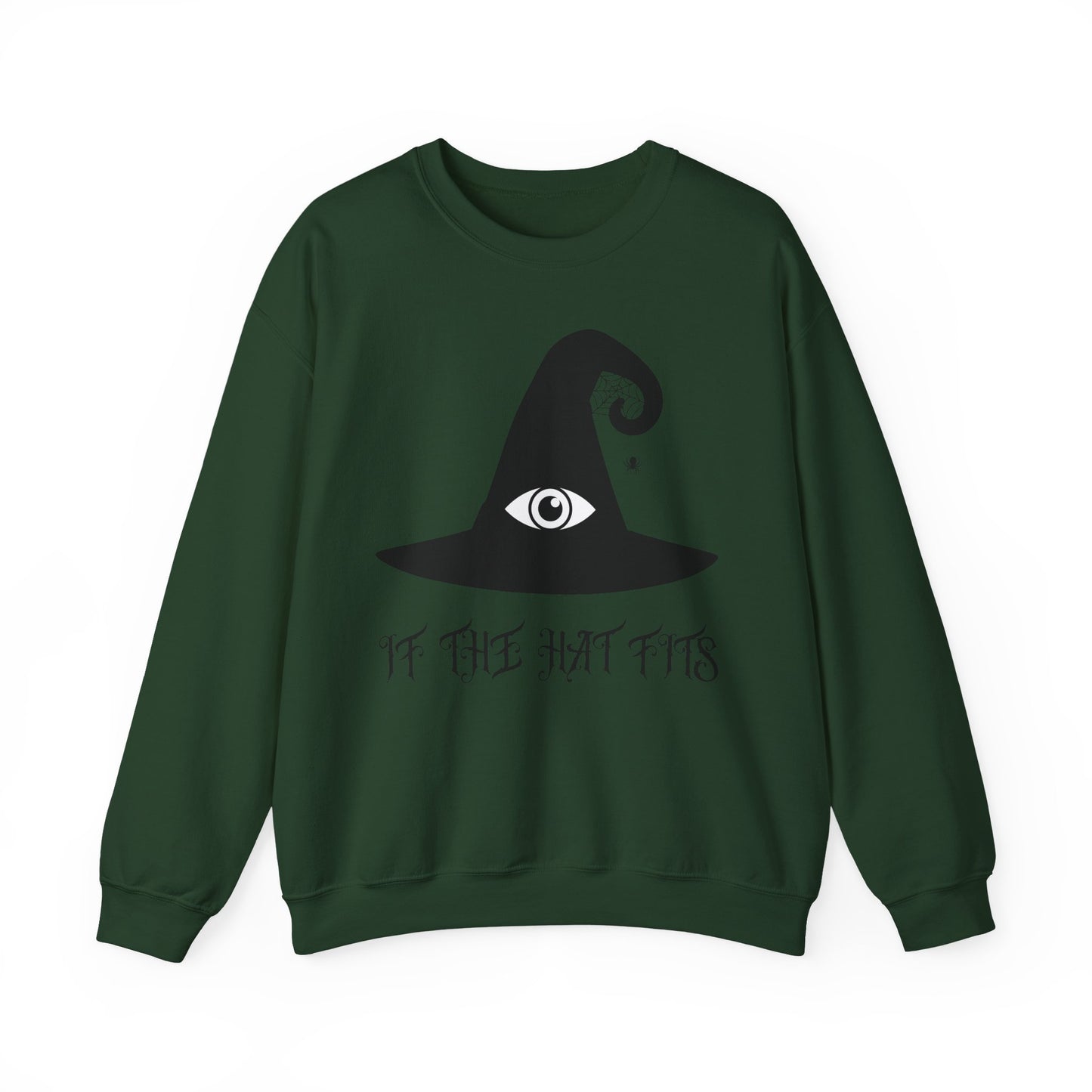 Halloween Unisex Sweatshirt - If The Hat Fits, Cozy Fall Wear, Witchy Vibe Apparel, Perfect for Spooky Season, Gift for Occasions