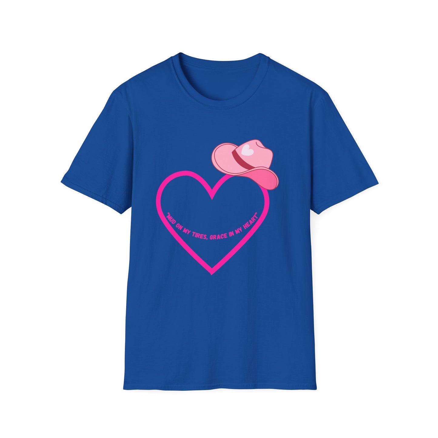 Pink Cowboy Hat Heart T-Shirt | Western Heart Graphic Tee