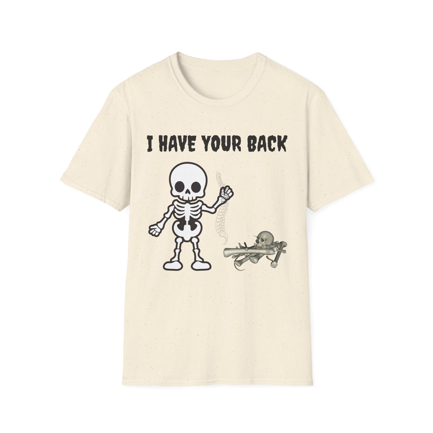 Funny Skeleton T-Shirt, I Have Your Back Tee, Halloween Costume, Gift for Friends, Unisex Softstyle Shirt, Funny Graphic Tee
