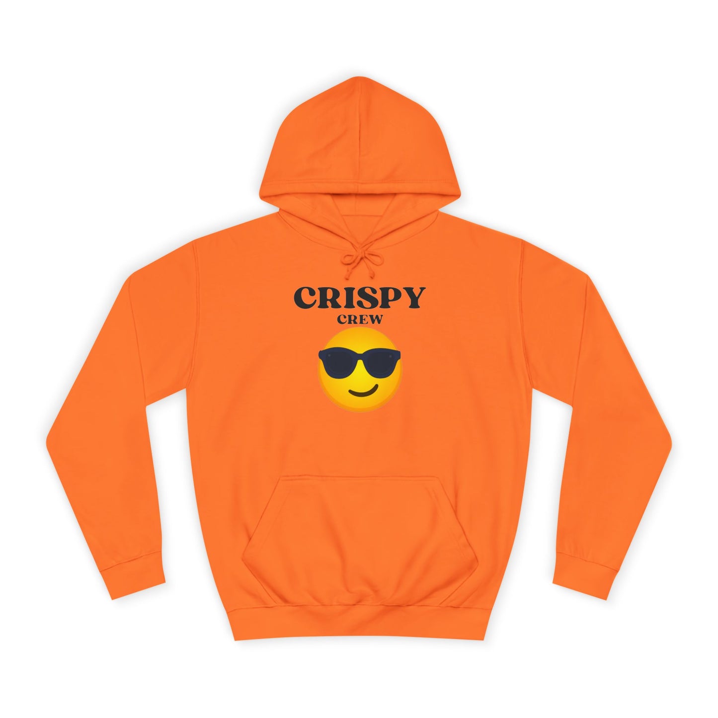 Crispy Crew Unisex College Hoodie, Funny Sweatshirt, Gift for Students, Casual Apparel, College Life Hoodie, Emojis, Comfortable Wear