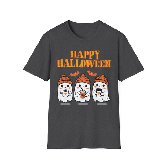 Happy Halloween Unisex Softstyle T-Shirt, Cute Halloween Tee, Fall Fashion, Pumpkin Spice Lovers, Halloween Party Outfit, Trendy [...]