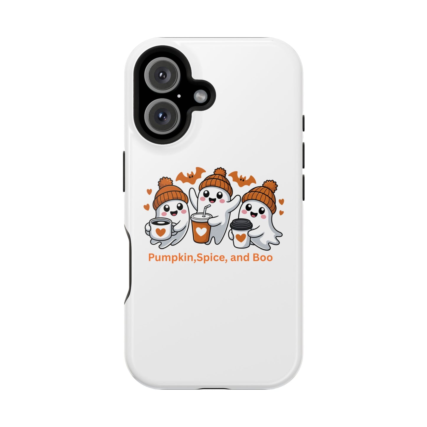 Cute Fall Ghosts Phone Case, Pumpkin Spice and Boo Cell Phone Cover, Halloween Accessory, Unique Gift for Spooky Season, Fall Decor