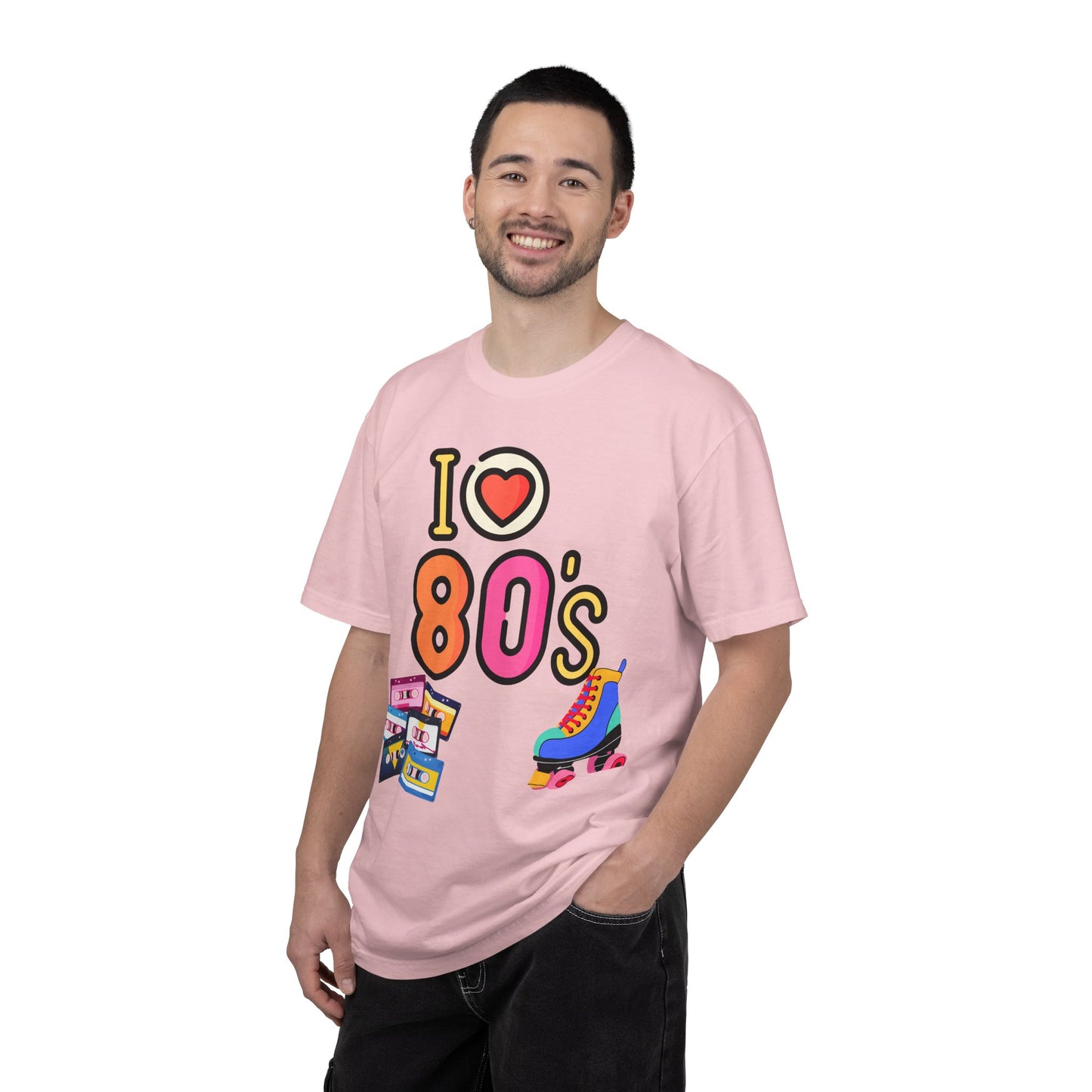 I  80s cassette & roller skate T-Shirt | Retro 1980s Design