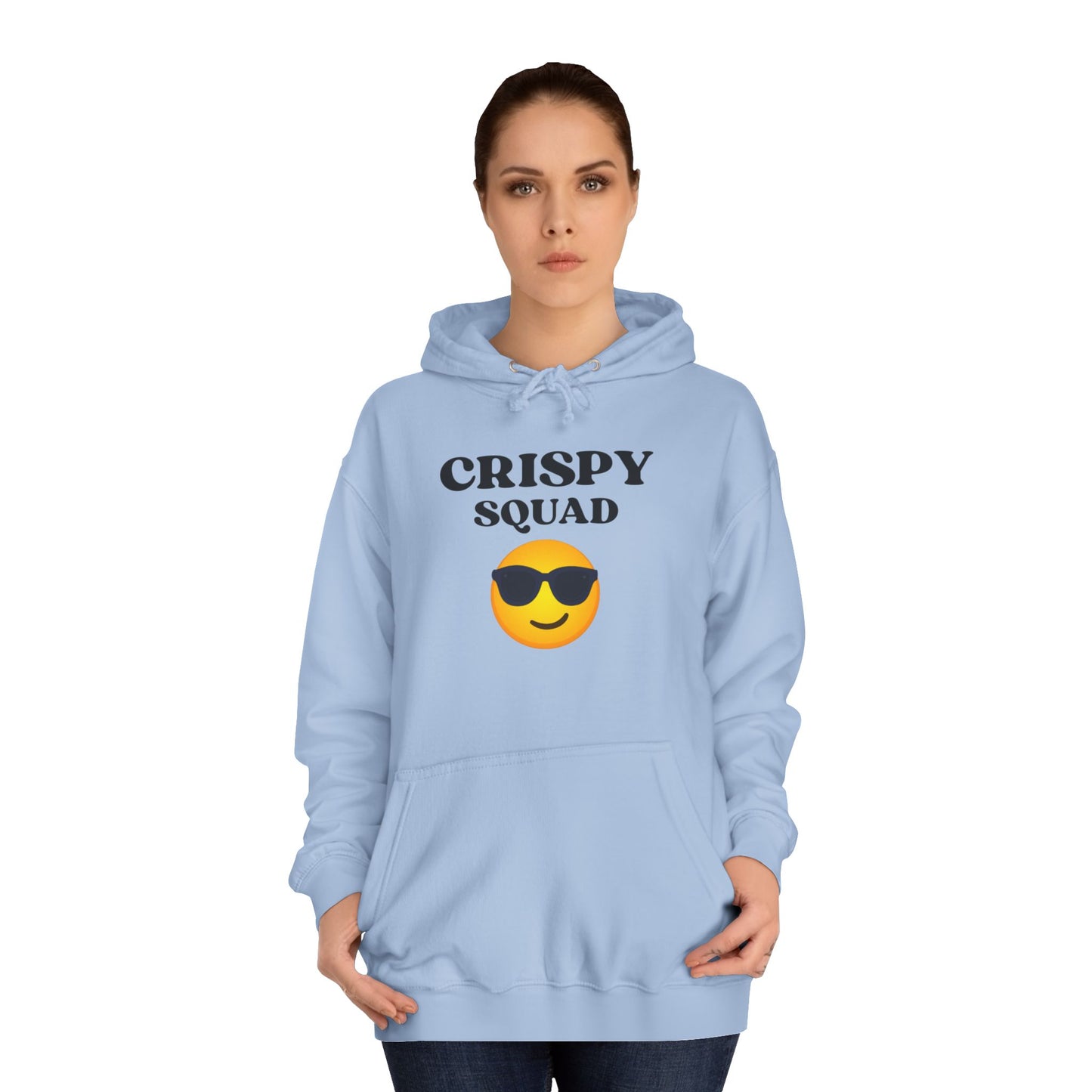 Crispy Squad Unisex College Hoodie, Funny Hoodie for Students, Casual Sweatshirt, Gift for College Friends, Fall Apparel