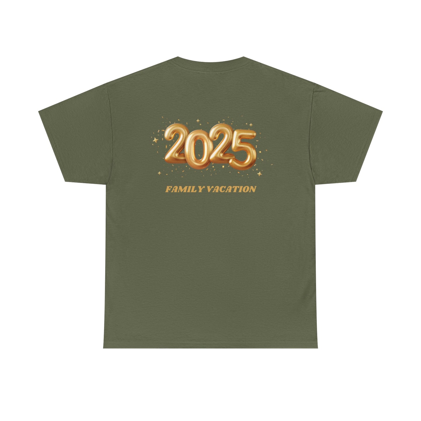 Family Vacation 2025 Unisex Heavy Cotton Tee, Summer Trip Shirt, Family Reunion Gift, Vacation Memories Top, Holiday Celebration Tee