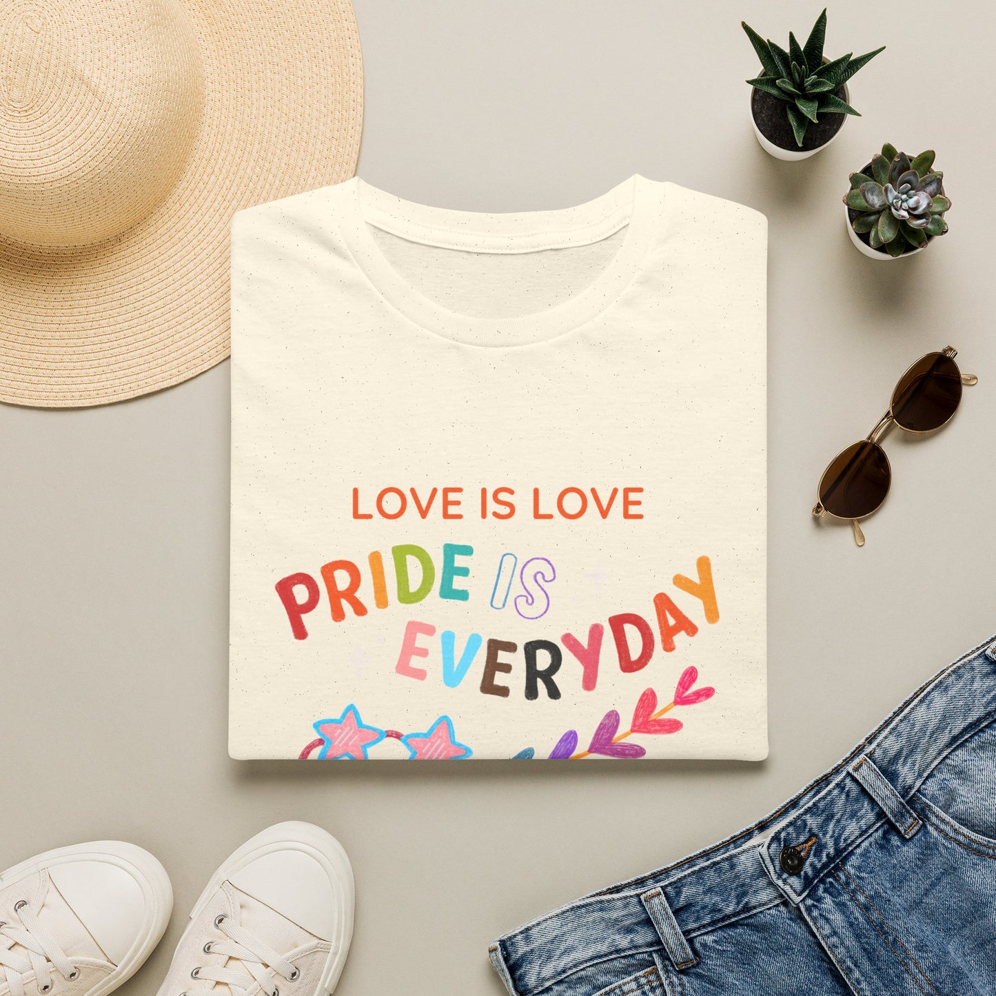 Love Is Love Pride Is Everyday T-Shirt | Rainbow Typography