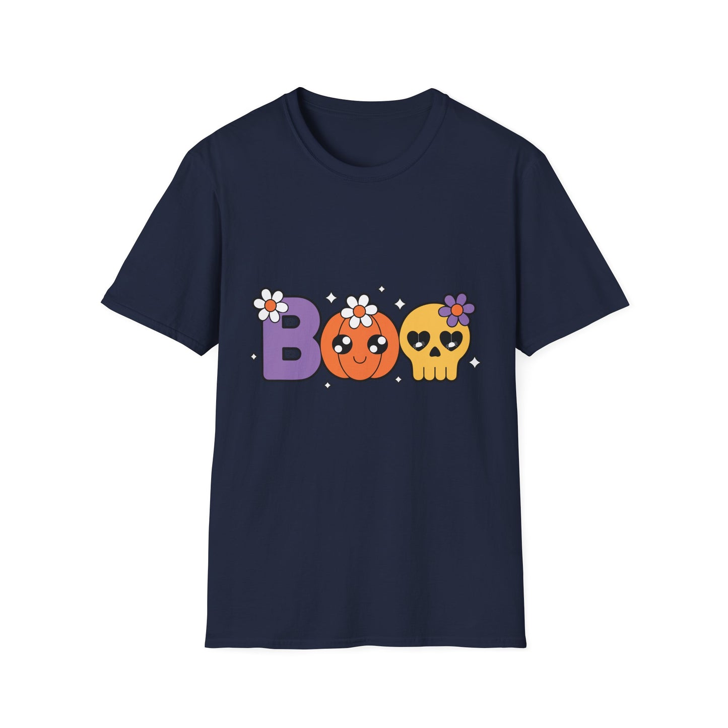 Whimsical Halloween T-Shirt with Boo Design, Cute Graphic Tee, Fall Fashion, Gift for October Birthdays, Spooky Season Apparel