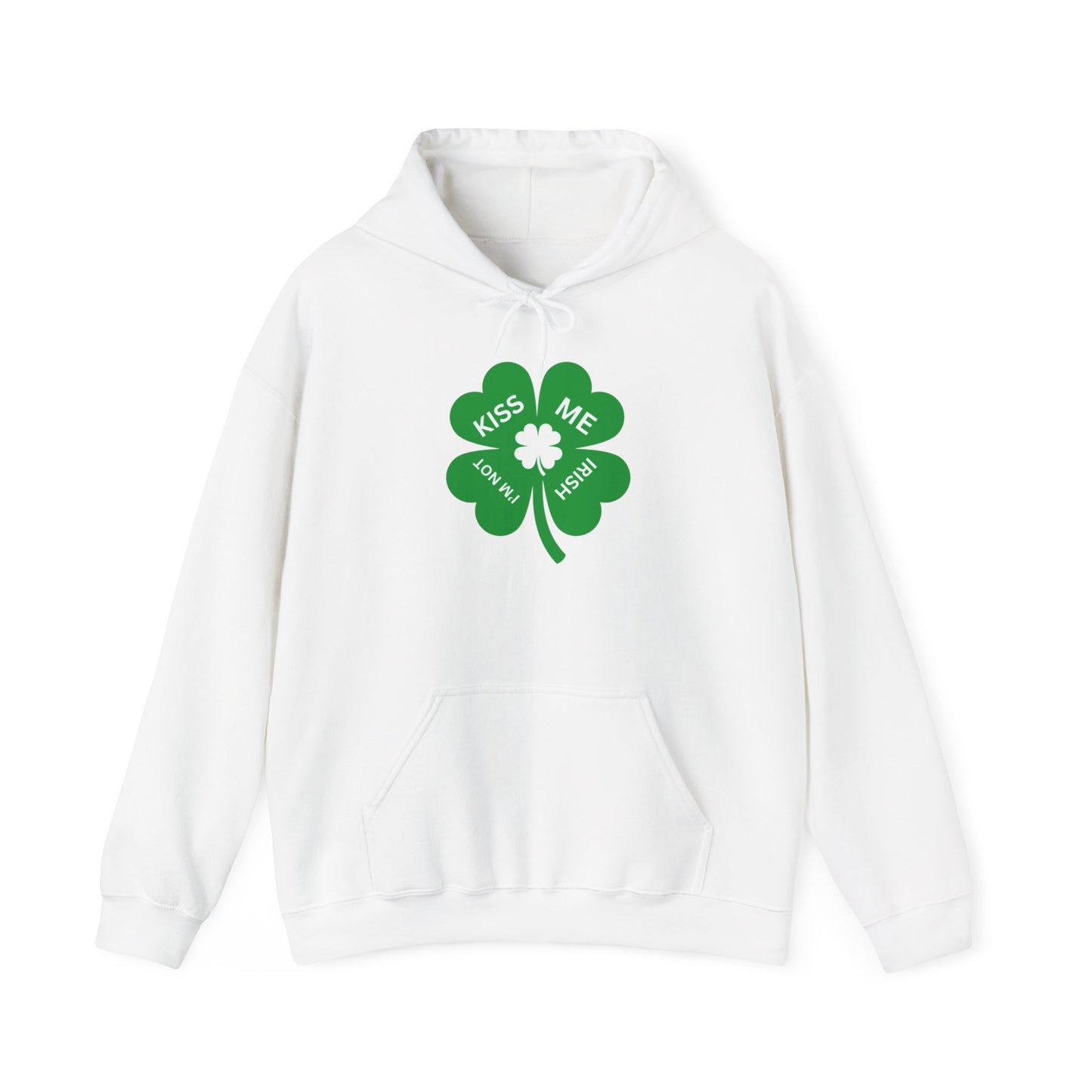 Kiss Me I'm Irish Hoodie, St. Patrick's Day Apparel, Unisex Sweatshirt, Shamrock Gift, Holiday Clothing, Irish Pride