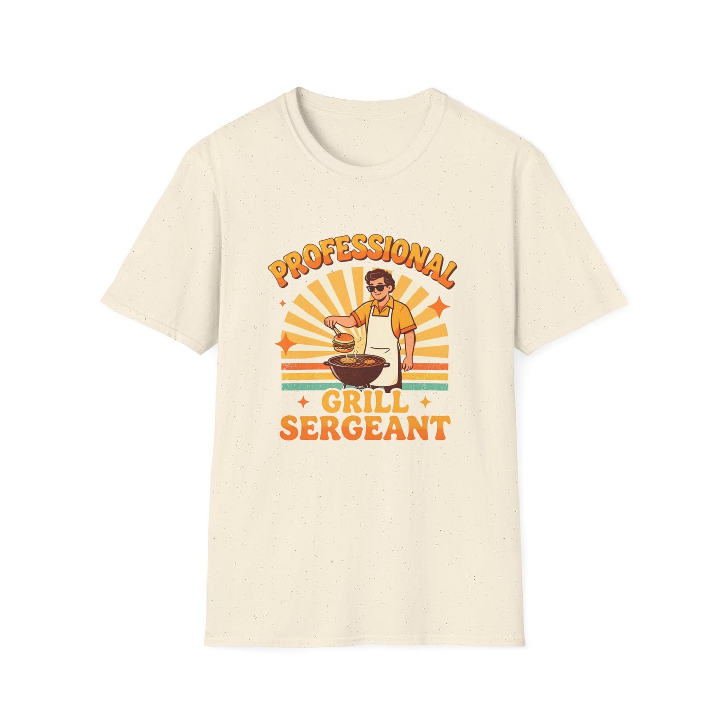 Professional Grill Sergeant T-Shirt | BBQ Chef Illustration