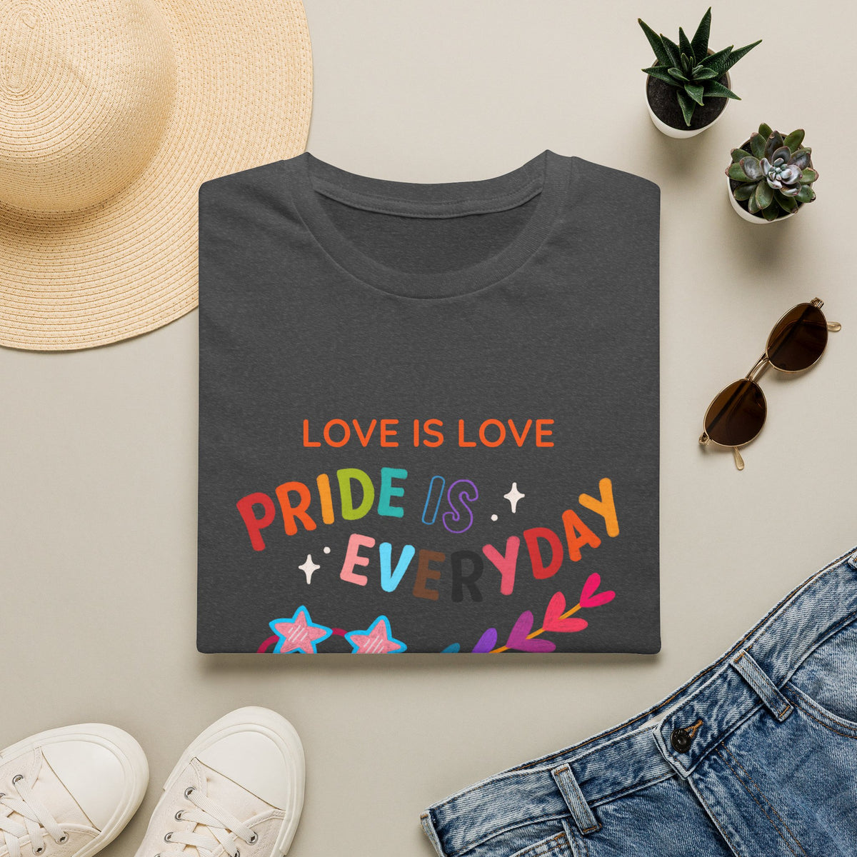 Love Is Love Pride Is Everyday T-Shirt | Rainbow Typography