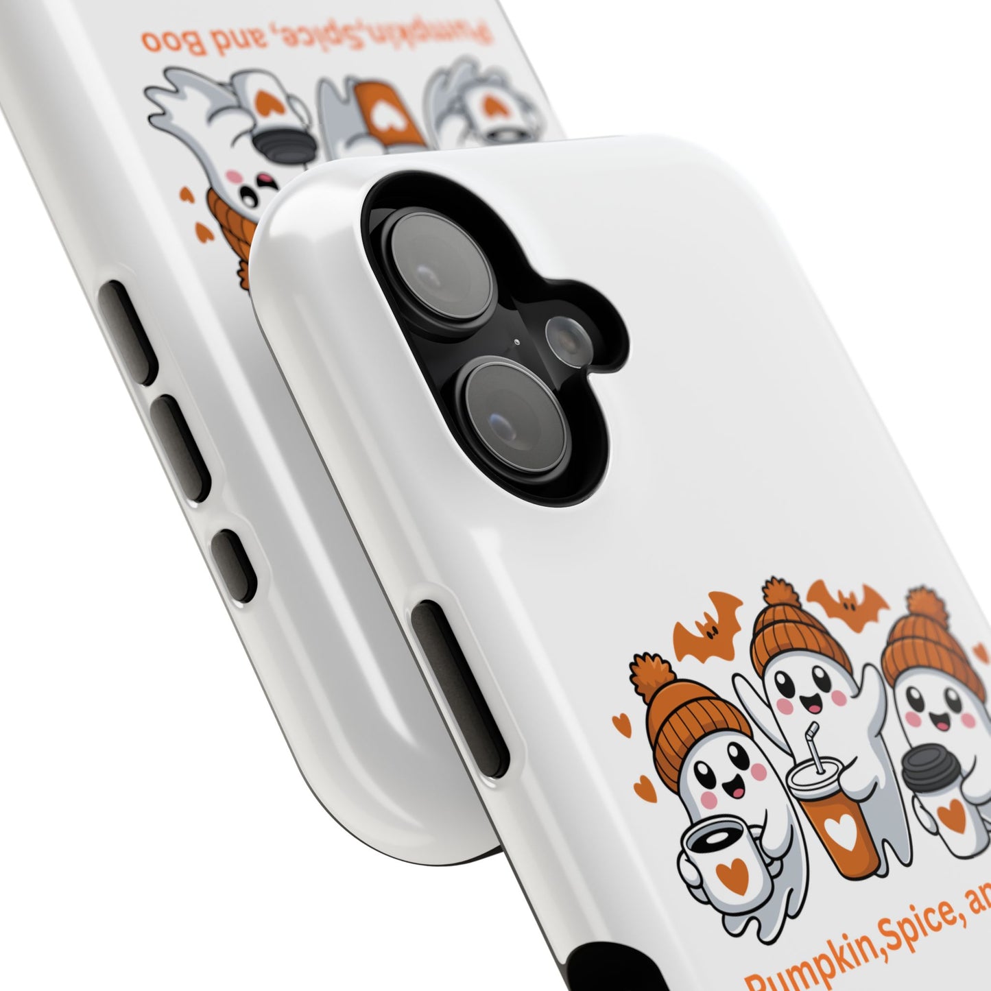 Cute Fall Ghosts Phone Case, Pumpkin Spice and Boo Cell Phone Cover, Halloween Accessory, Unique Gift for Spooky Season, Fall Decor