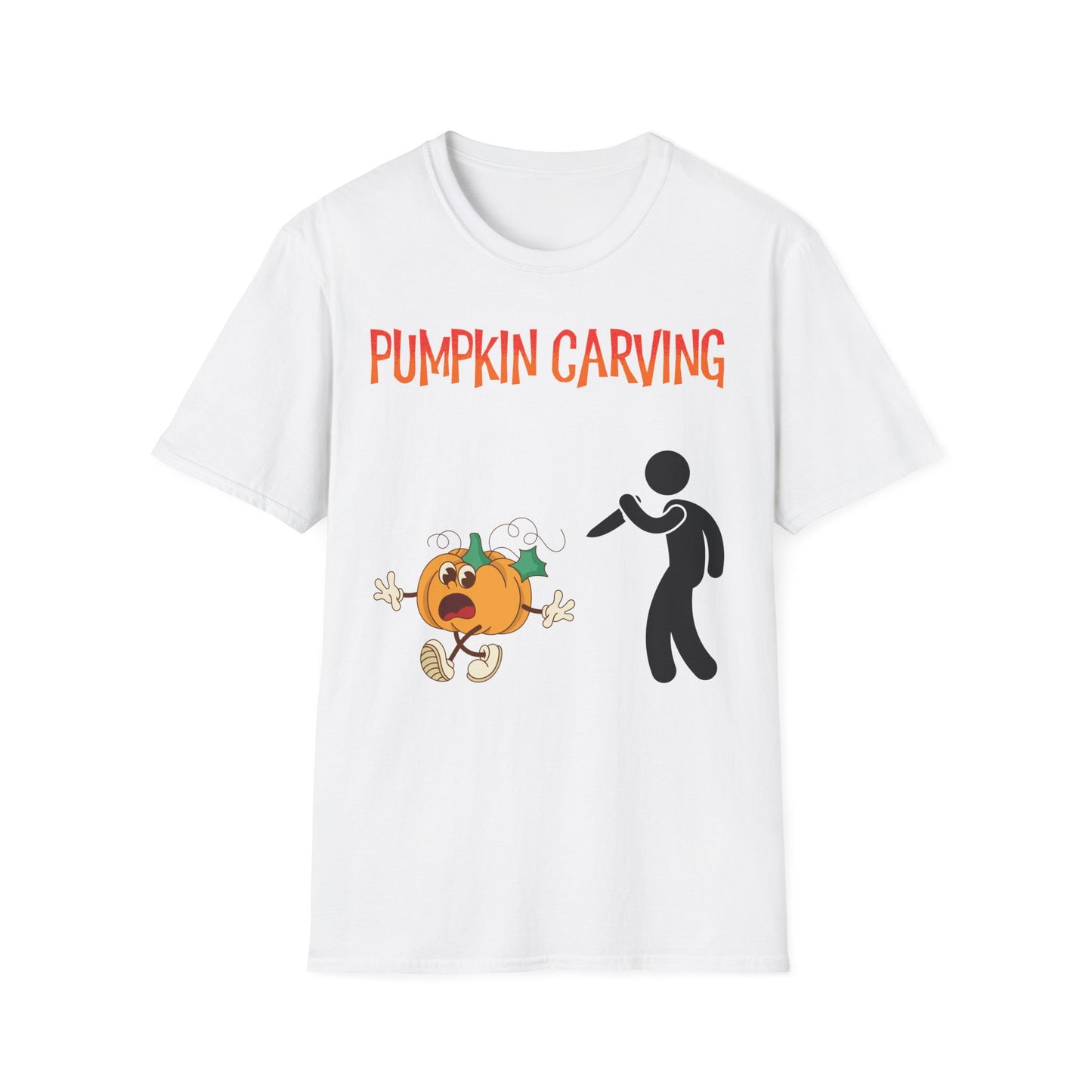 Funny Pumpkin Carving T-Shirt, Unisex Halloween Shirt, Fall Festivities Tee, Spooky Season Apparel, Quirky Halloween Gift