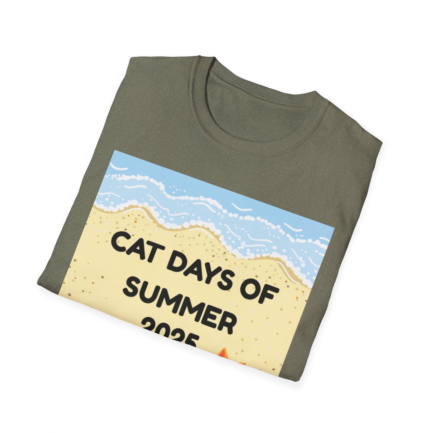 Cat Days of Summer T-Shirt, Fun Summer Tee, Cat Lover Gift, Beach Vibe Shirt, Summer Party Attire, 2025 Celebration T-Shirt