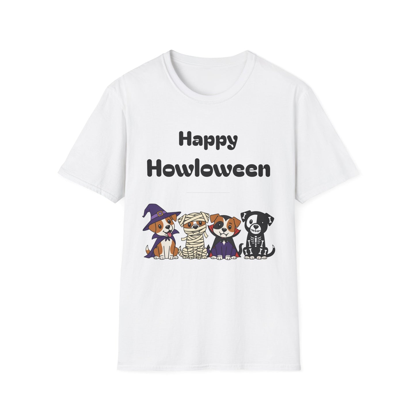 Happy Howloween Dog T-Shirt, Halloween Tee, Fun Pet Lover Gift, Unisex Shirt, Cozy Halloween Outfit, Dog Costume Celebration