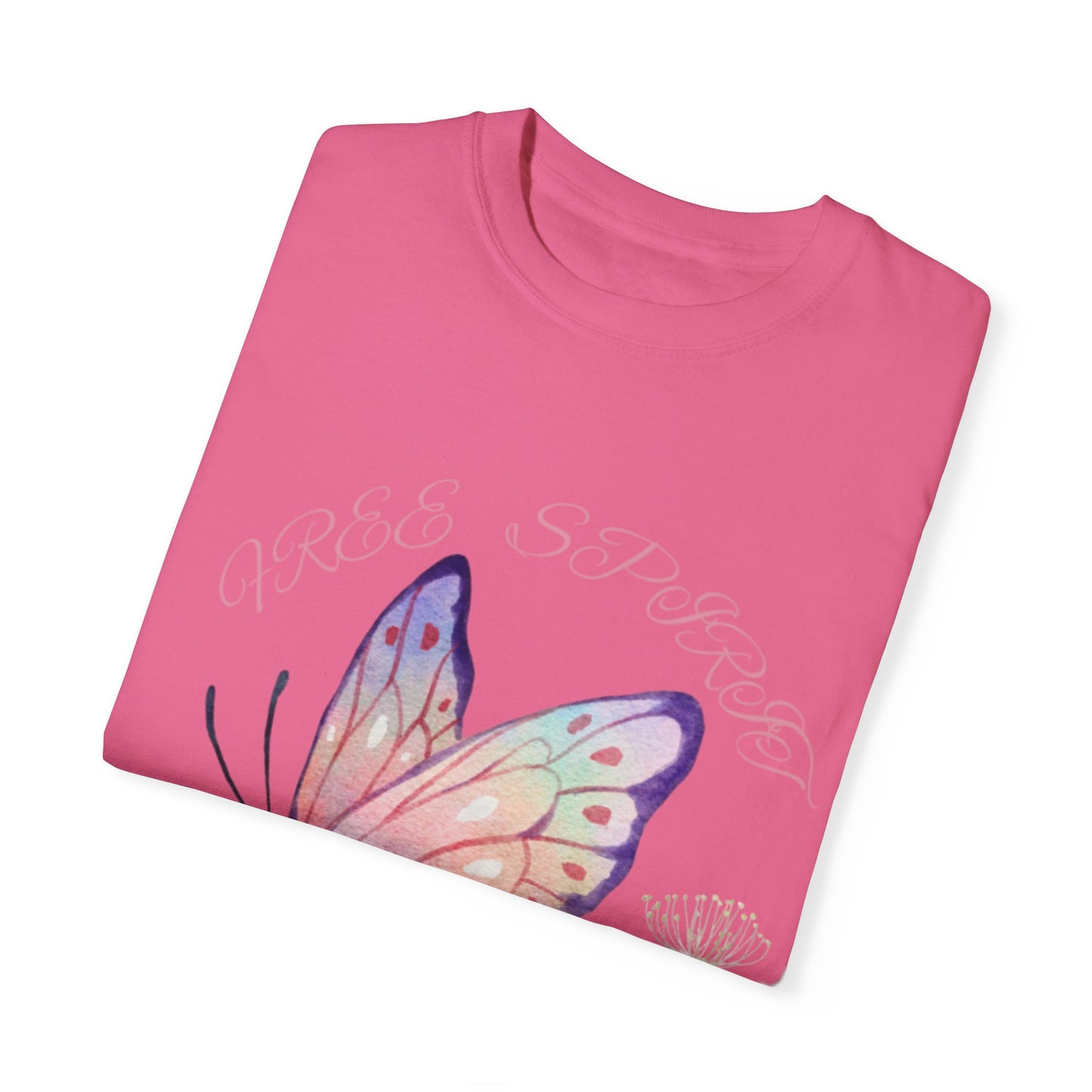 Butterfly Meadow T-Shirt, Colorful Graphic Tee for Nature Lovers, Spring Fashion, Gift for Her, Eco-Friendly Apparel