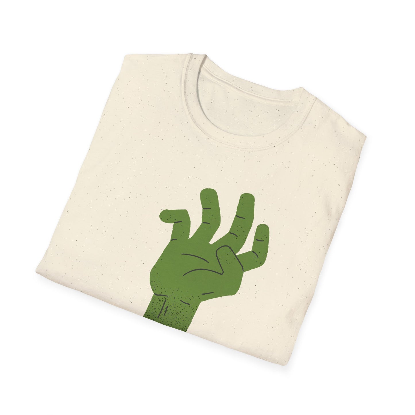 Zombie Hand Unisex Softstyle T-Shirt, Halloween Shirt, Casual Wear, Graphic Tee, Gift for Horror Fans, Spooky Apparel, Unisex Fashion