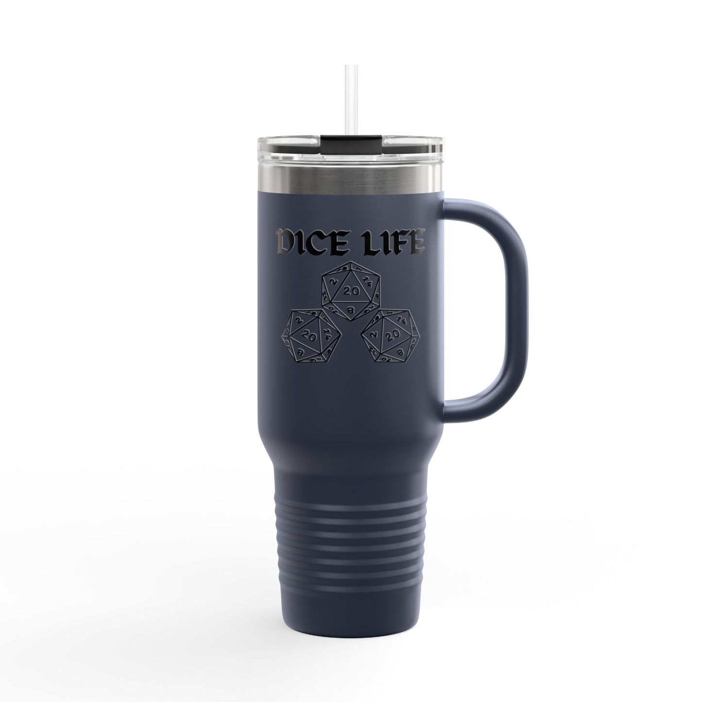 Dice Life Insulated Travel Mug, 40oz | Perfect for Gamers, Strong Design, Great for Parties, Gifts for RPG Fans, Outdoor Adventures