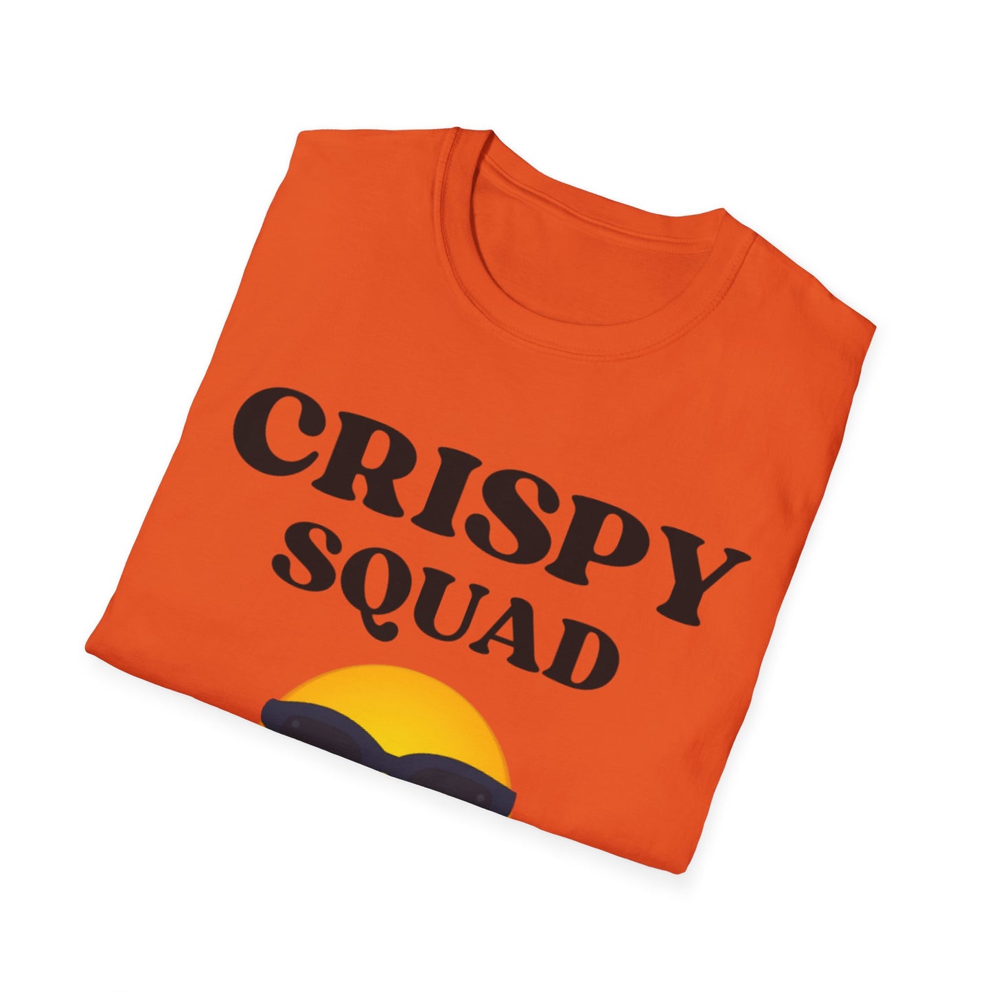 Crispy Squad T-Shirt - Fun Graphic Tee for Friends and Parties, Casual Wear, Gifts for Teens, Summer Outings, Emoji Vibe