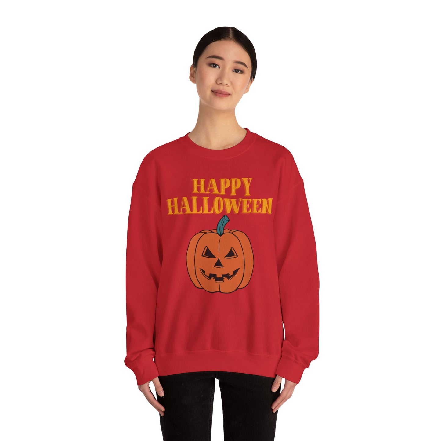Halloween Pumpkin Sweatshirt, Cozy Fall Sweater, Unisex Crewneck, Spooky Season Apparel, Halloween Gift, Casual October Fashion