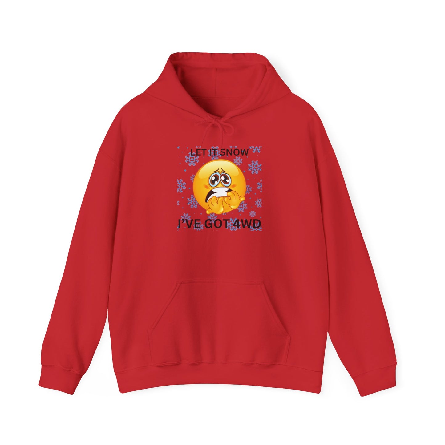 Let It Snow I've Got 4WD Hoodie — Funny Winter 4x4 Off-Road Emoticon Sweatshirt