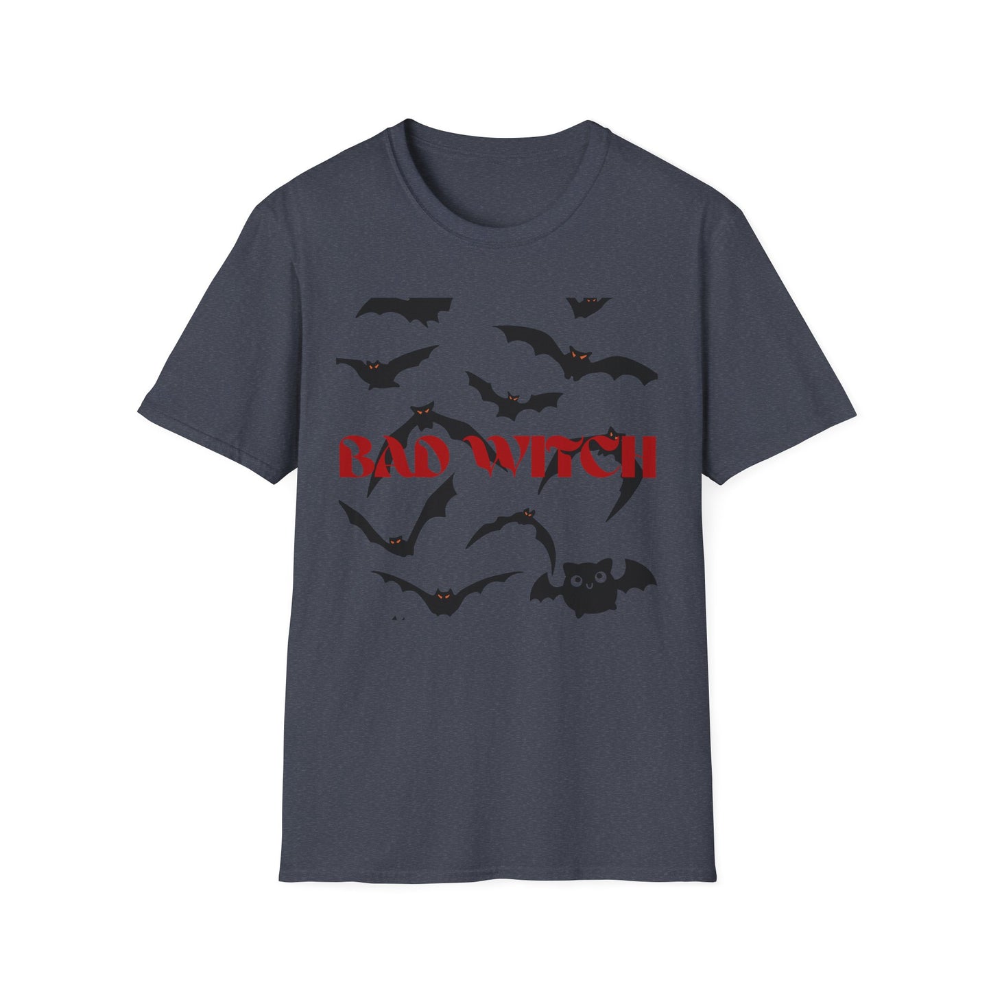 Bad Witch Halloween Unisex T-Shirt, Spooky Shirt, Halloween Costume, Witchy Tee, Bat Graphic Top, Fall Outfit