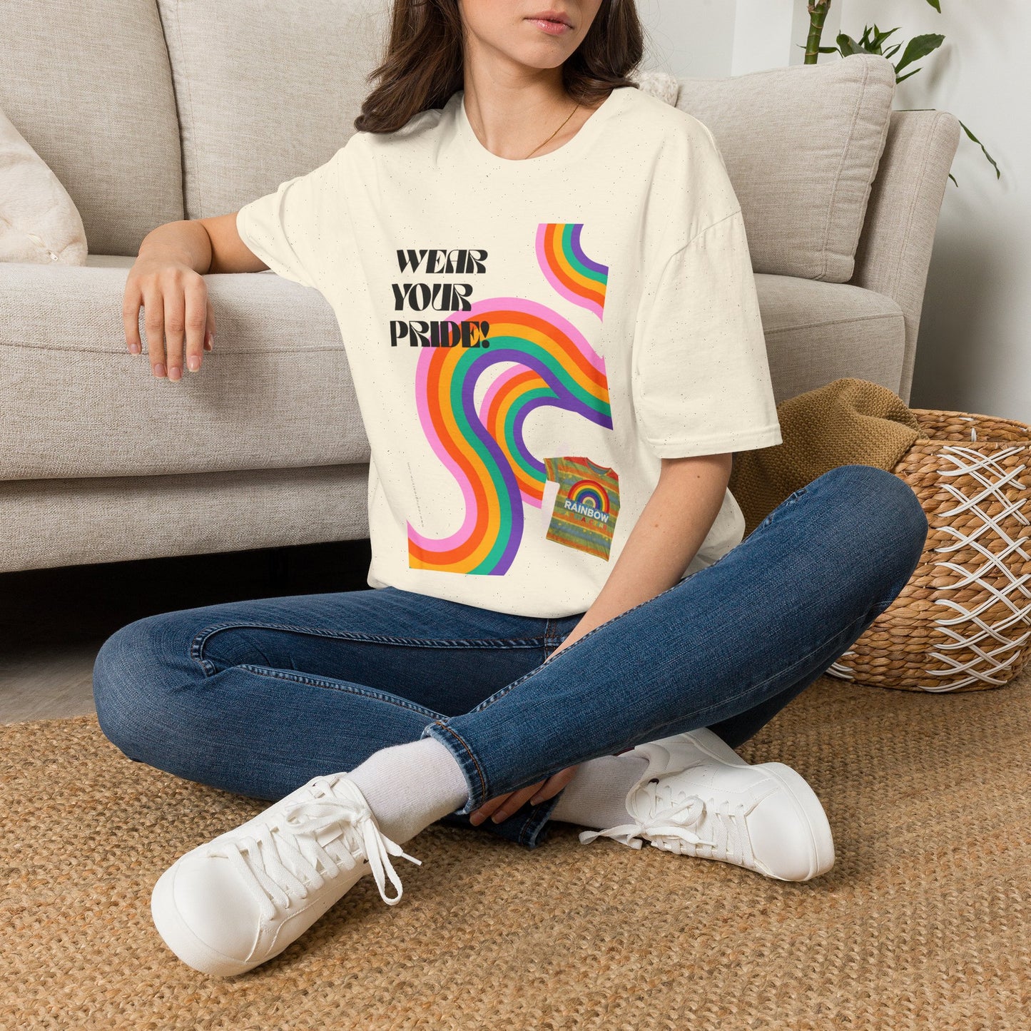 Wear Your Pride T-Shirt | Rainbow Waves LGBT Pride Tee