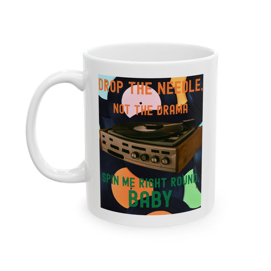 Fun Ceramic Mug with Colorful Design, Coffee Mug, Gifts for Friends, Inspirational Mug, Office Decor, Unique Drinkware