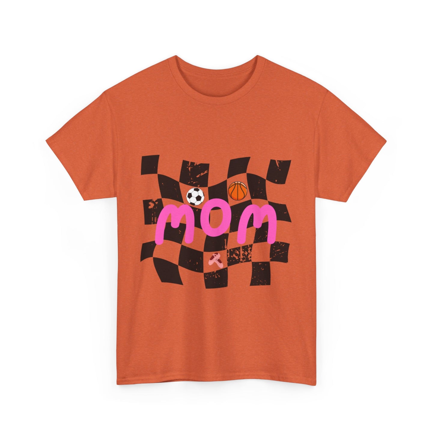 Sporty Mom Unisex Heavy Cotton Tee, Perfect Gift for Moms, Birthday Gift, Mother's Day, Family Events, Sports Enthusiasts