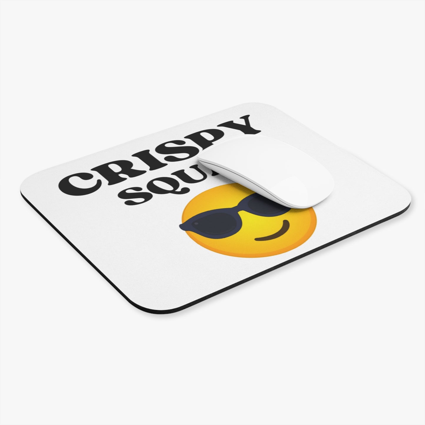 Crispy Squad Mouse Pad, Fun Office Decor, Emoji Gift, Gamer Mouse Pad, Desk Accessory for Students, Cute Work Station Item