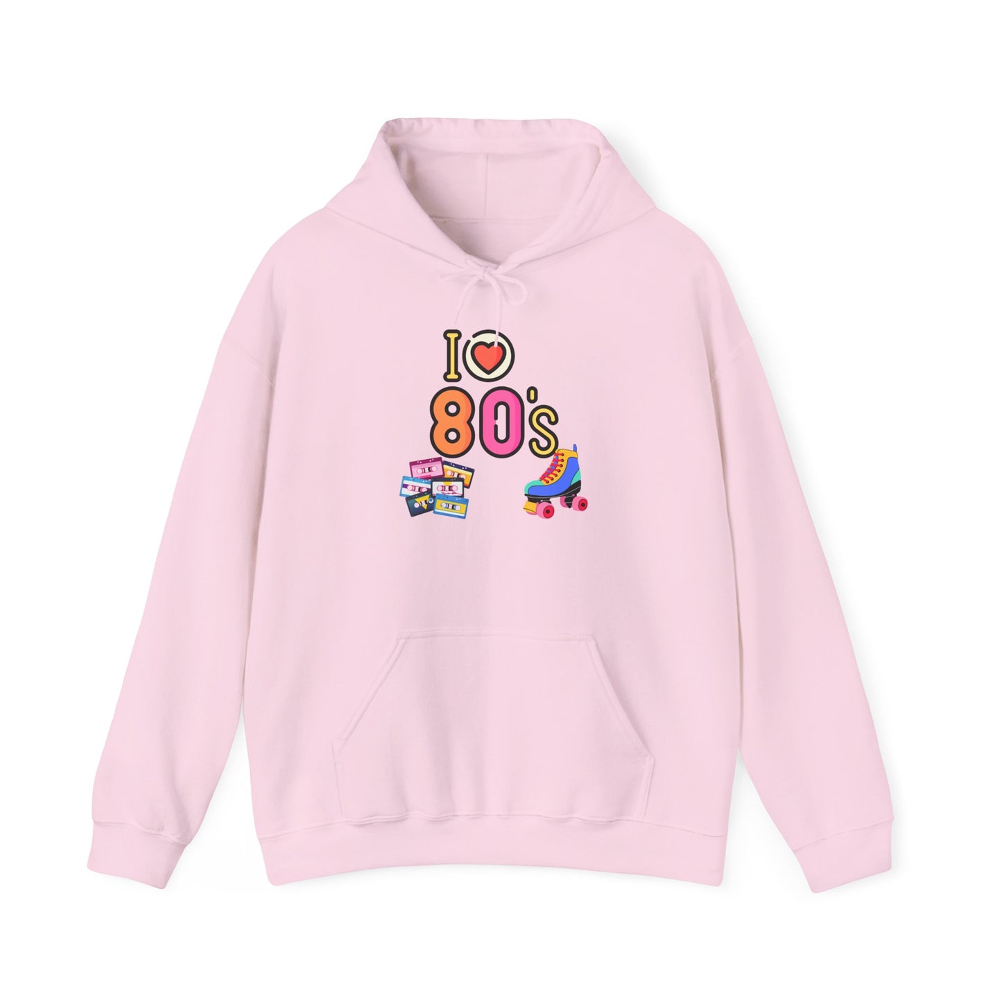 I Love 80s Roller Skate Hoodie | Retro 80s Neon Graphic