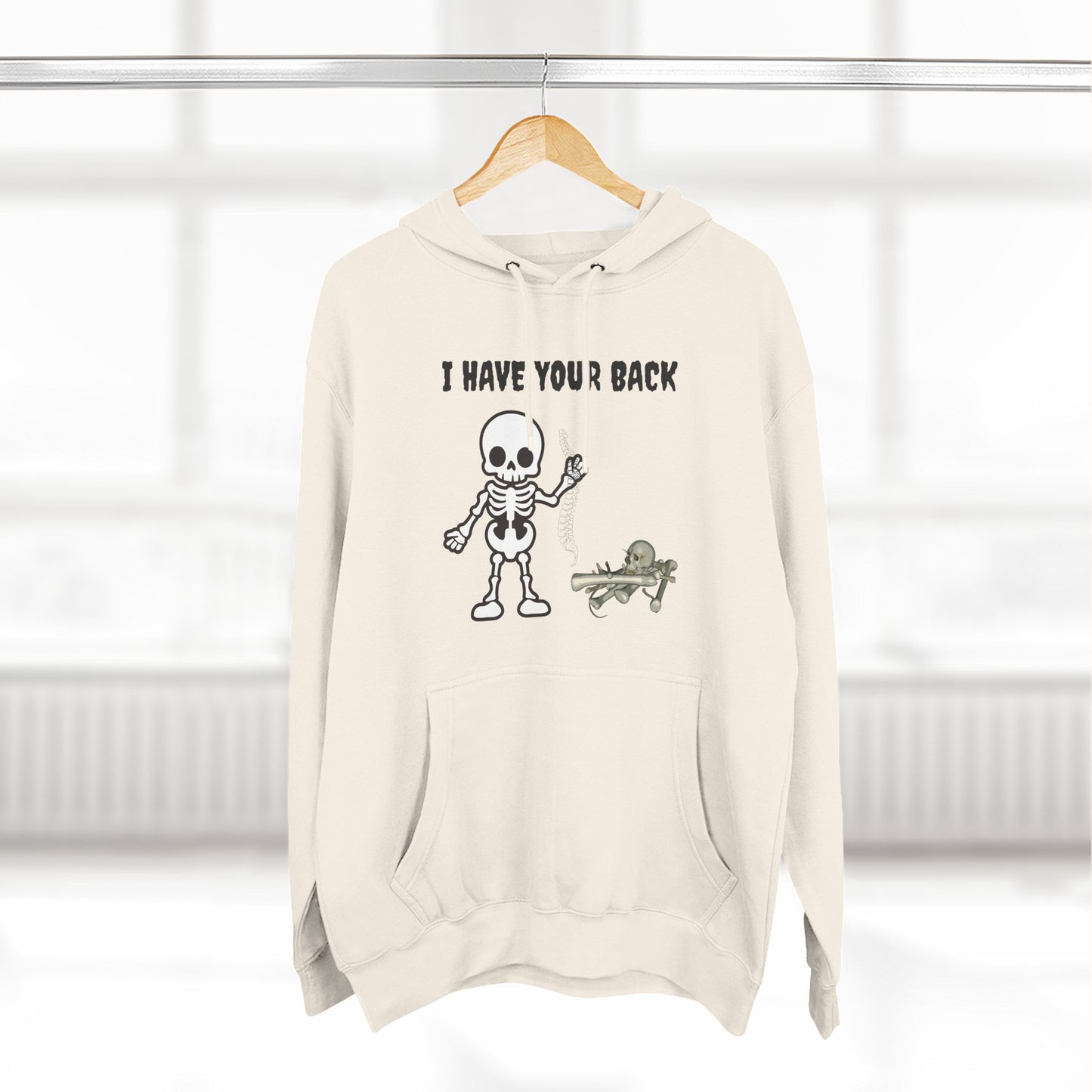 Skeleton Support Fleece Hoodie, Funny Sweatshirt, Unique Gift for Halloween, Cozy Fall Wear, Unisex Hoodie