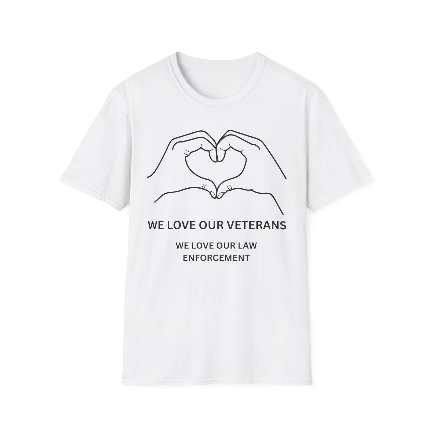 Unisex Compassionate T-Shirt, Support Our Veterans, Love Law Enforcement, Comfort Wear, Gift for Heroes