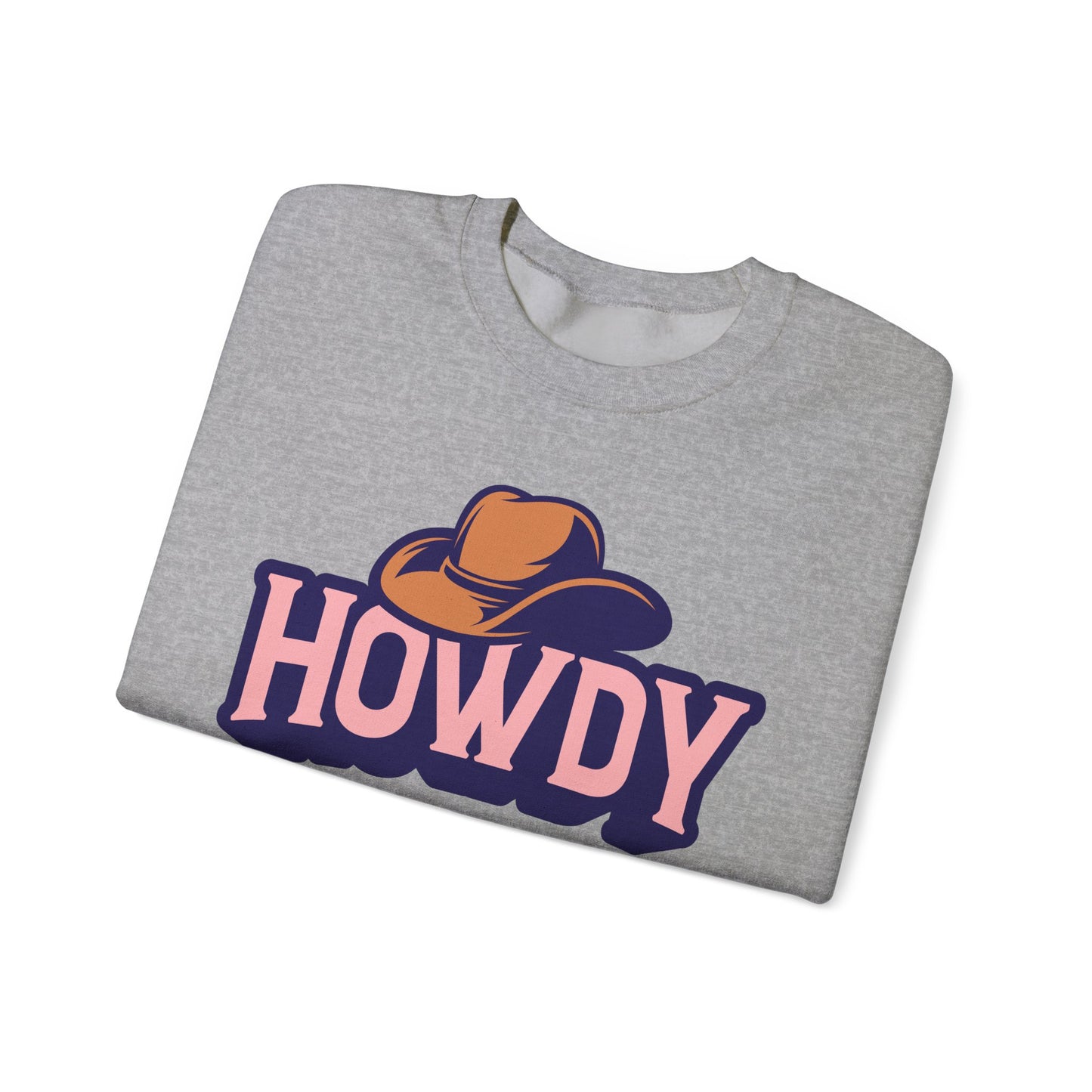 Howdy Cowboy Hat crewneck sweatshirt | Western graphic, New in Town text