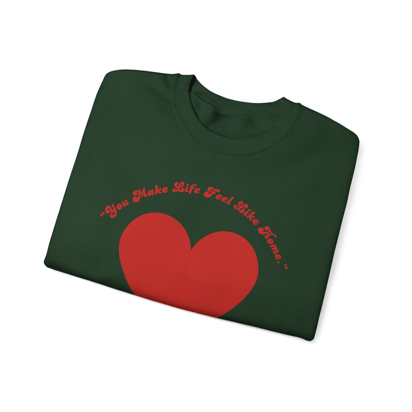 Red Heart Crewneck Sweatshirt | Minimal Love Graphic
