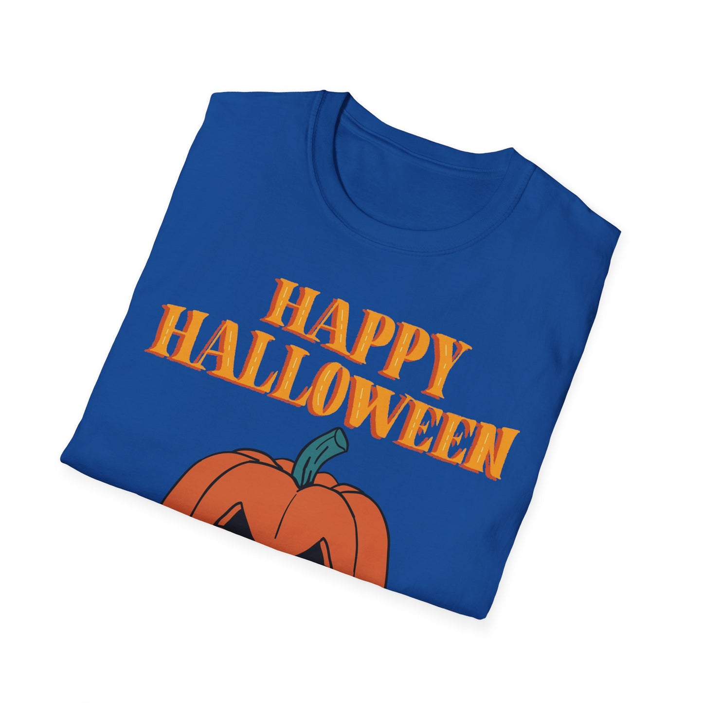 Happy Halloween Pumpkin Unisex T-Shirt, Halloween Apparel, Fall Outfit, Pumpkin Shirt, Spooky Season Tee, Gift for Halloween Lovers