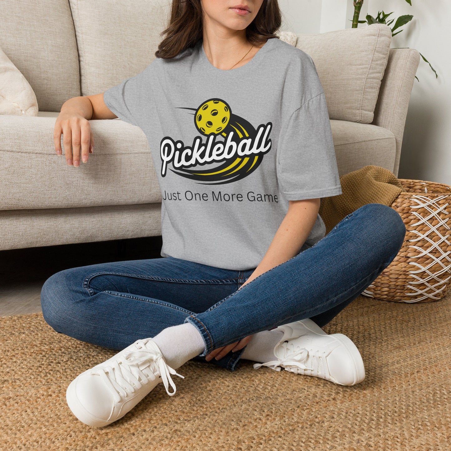 Pickleball Logo 'Just One More Game' T-Shirt | Pickleball Tee