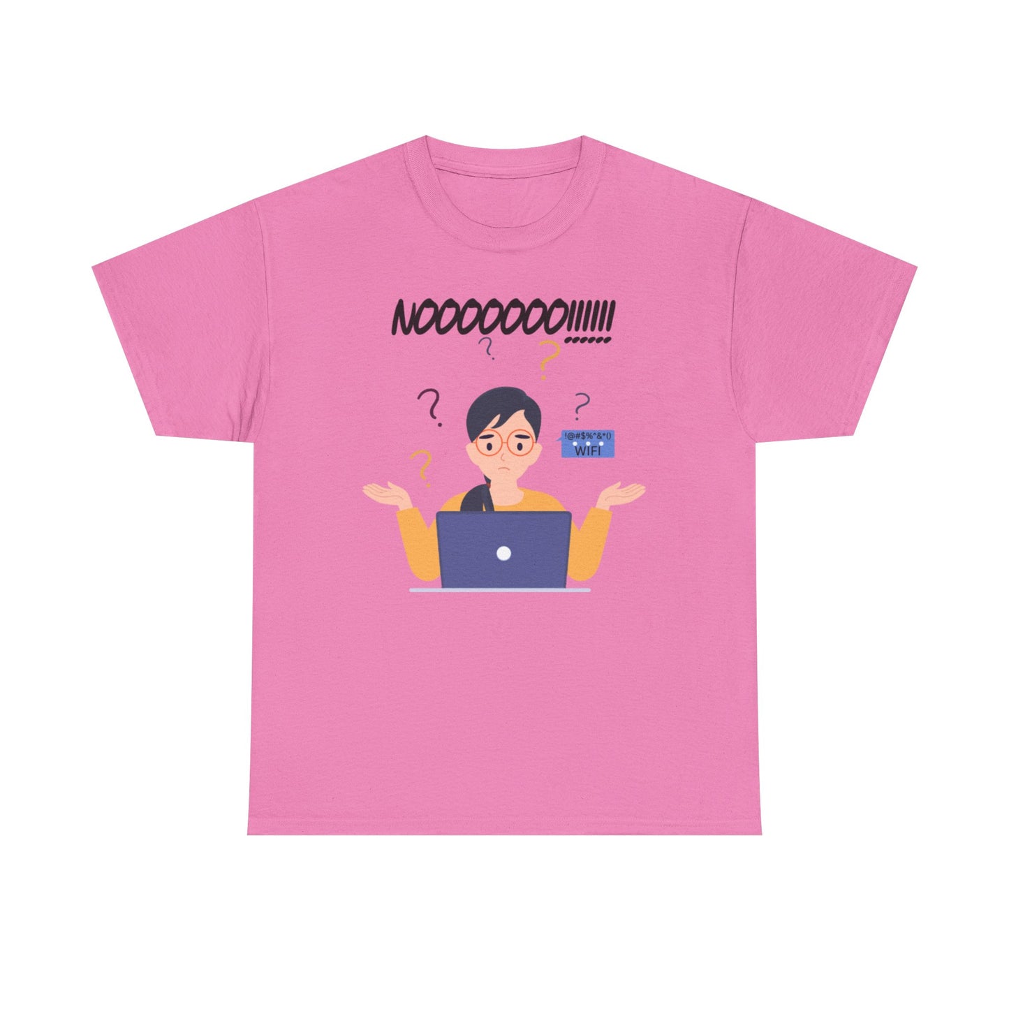 Funny Unisex Heavy Cotton Tee - "NOOOOO!!!!!!" Graphic T-Shirt, Casual Tee for Everyday Wear, Gift for Friends, Humorous Apparel, Quirky