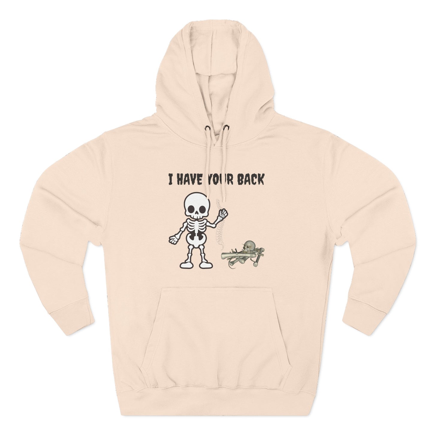 Skeleton Support Fleece Hoodie, Funny Sweatshirt, Unique Gift for Halloween, Cozy Fall Wear, Unisex Hoodie