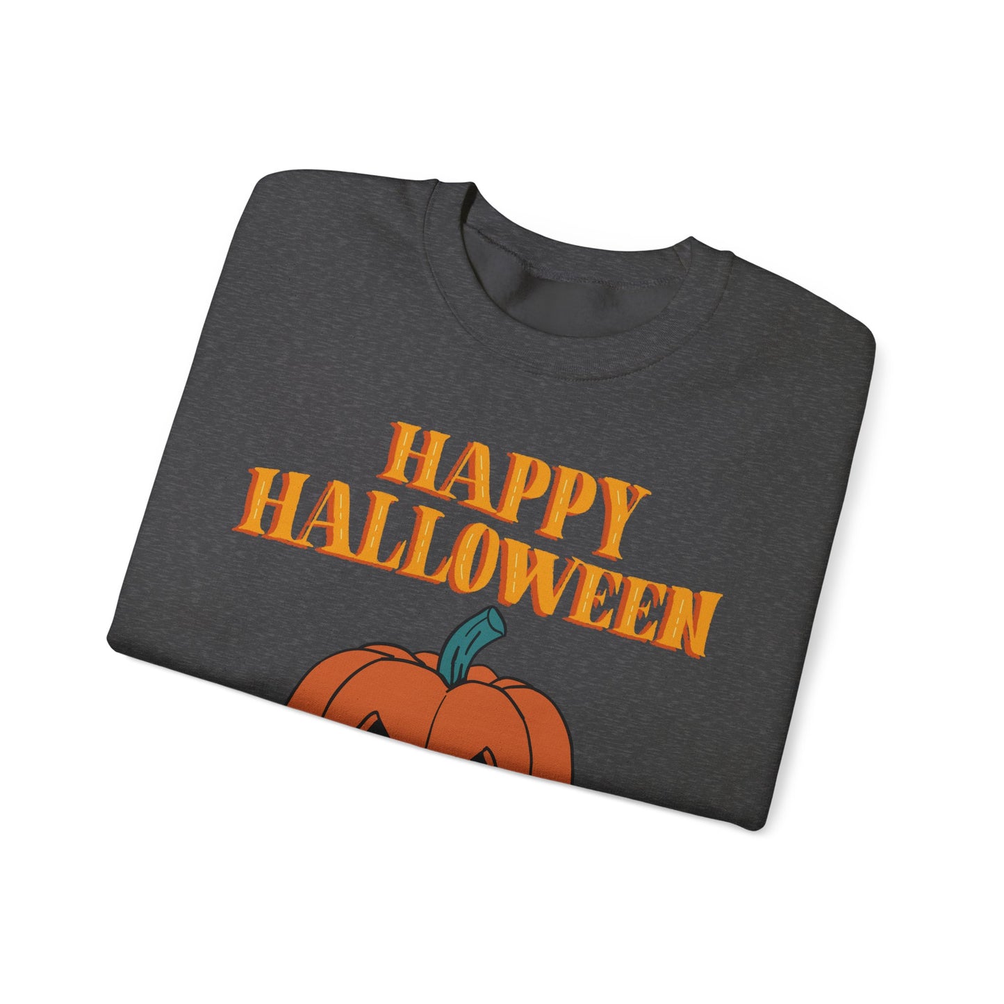 Halloween Pumpkin Sweatshirt, Cozy Fall Sweater, Unisex Crewneck, Spooky Season Apparel, Halloween Gift, Casual October Fashion