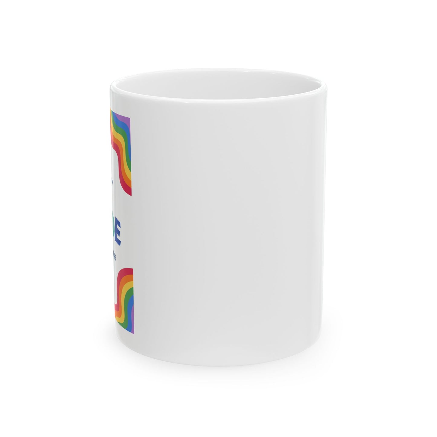 Pride Rainbow Wave Mug | Ceramic Coffee Cup 11oz 15oz