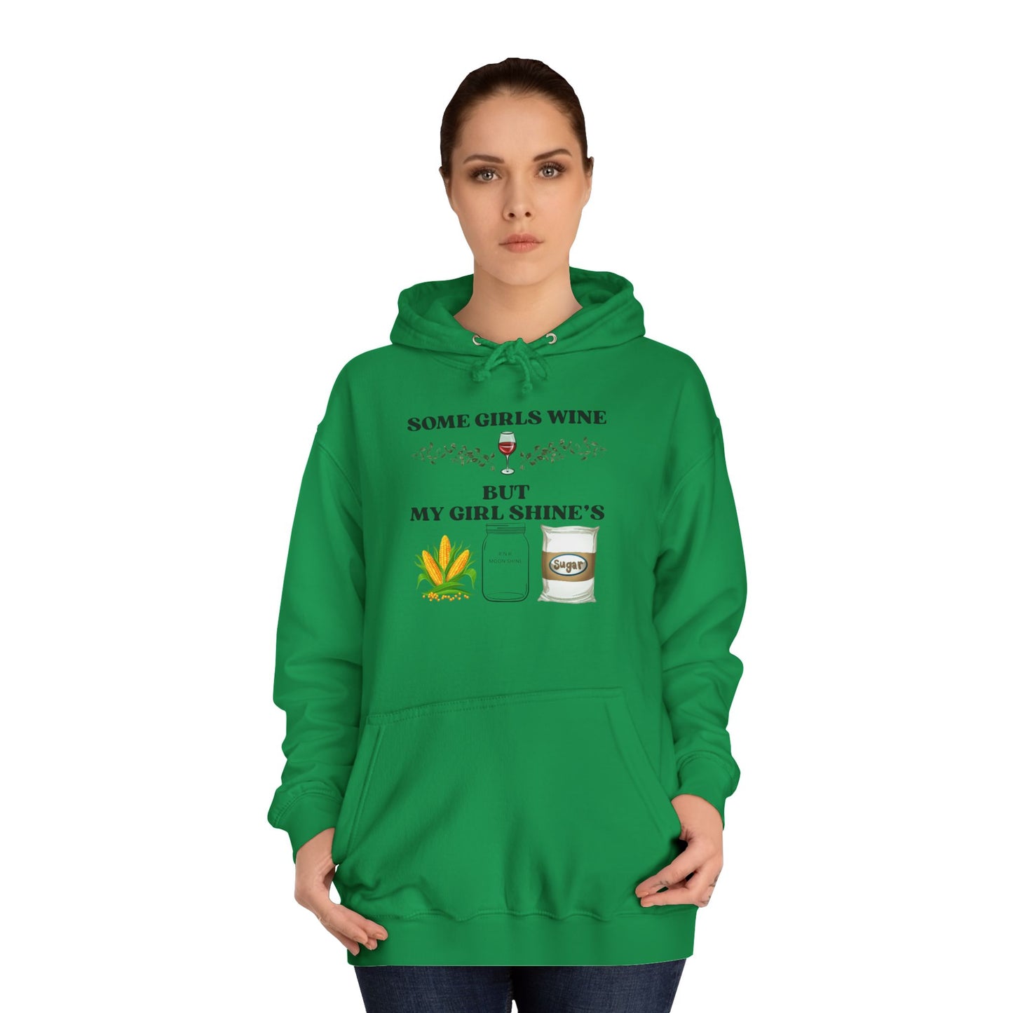 Funny Unisex College Hoodie - Perfect for Wine Lovers, Gift for Friends, Casual Wear, Cozy, Holiday Apparel