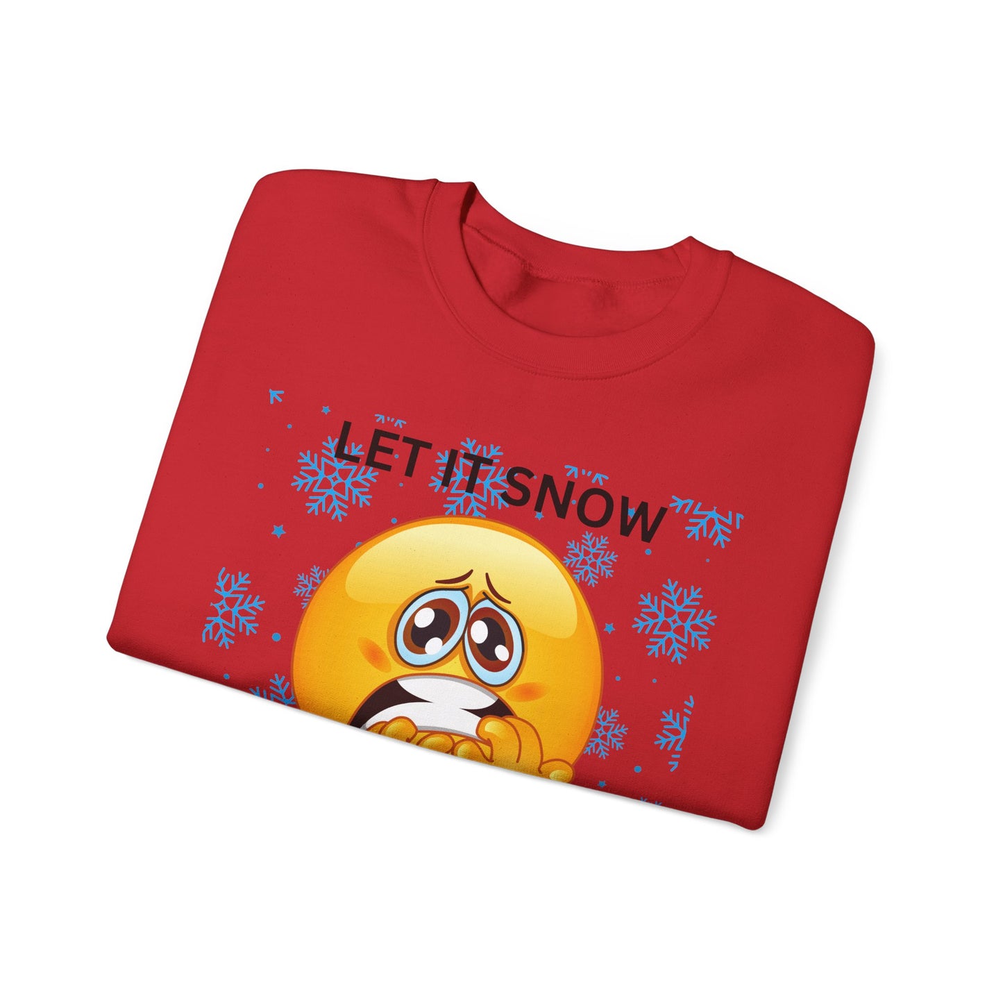 Crewneck Sweatshirt - 'Let It Snow I've Got 4WD' Funny Winter Emoji Design